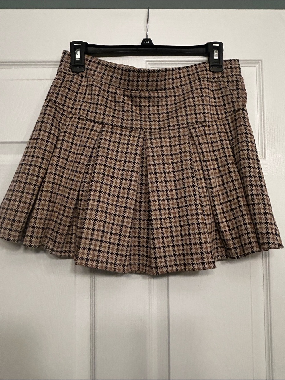 American Eagle Plaid Pleated Skort Mini Skirt Size M Long